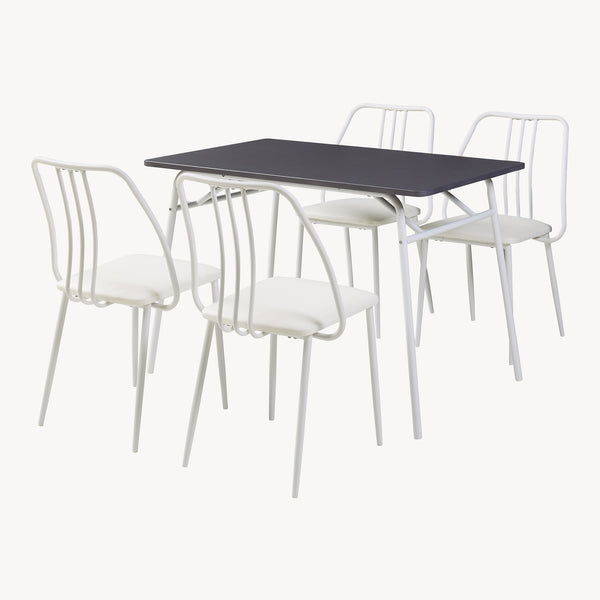 Set masa 4 scaune Omso 110x70x75 cm [en.casa]