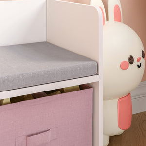 Banca cu raft pentru copii Vipsali 100x99x30 cm [en.casa]