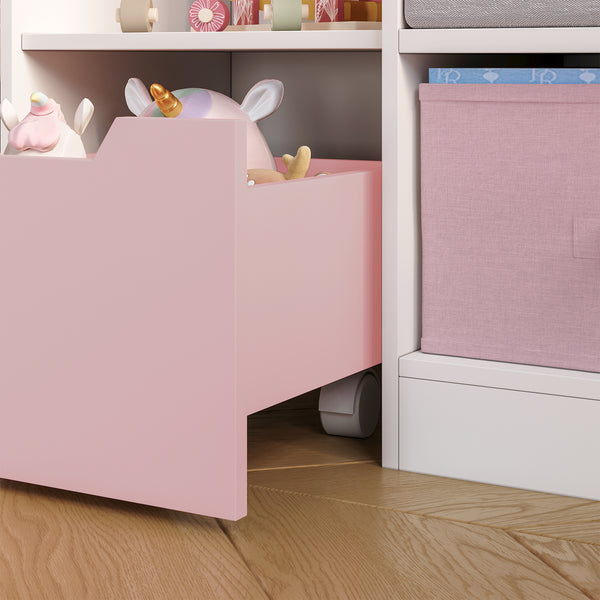 Banca cu raft pentru copii Vipsali 100x99x30 cm [en.casa]