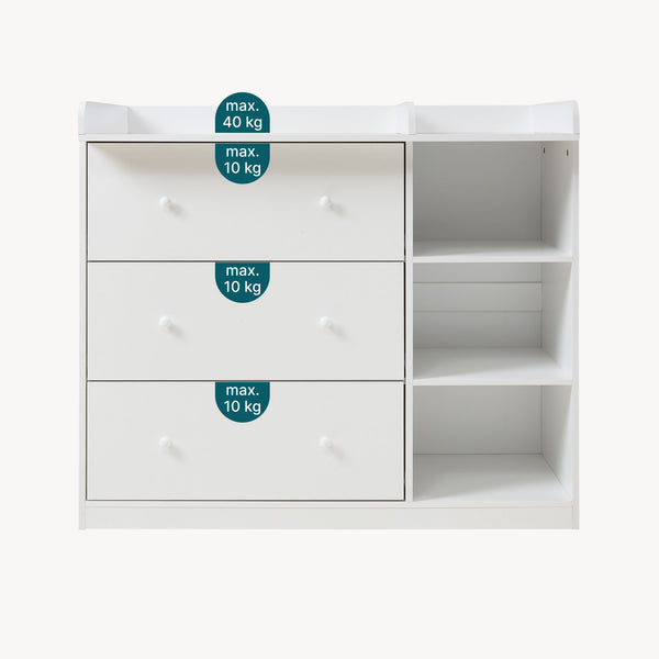 Comoda infasat Beldinupp 93x110x55 cm [en.casa]
