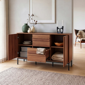 Sideboard Kilmandar 150x40x79 cm aspect nuc [en.casa]