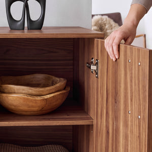 Sideboard Kilmandar 150x40x79 cm aspect nuc [en.casa]