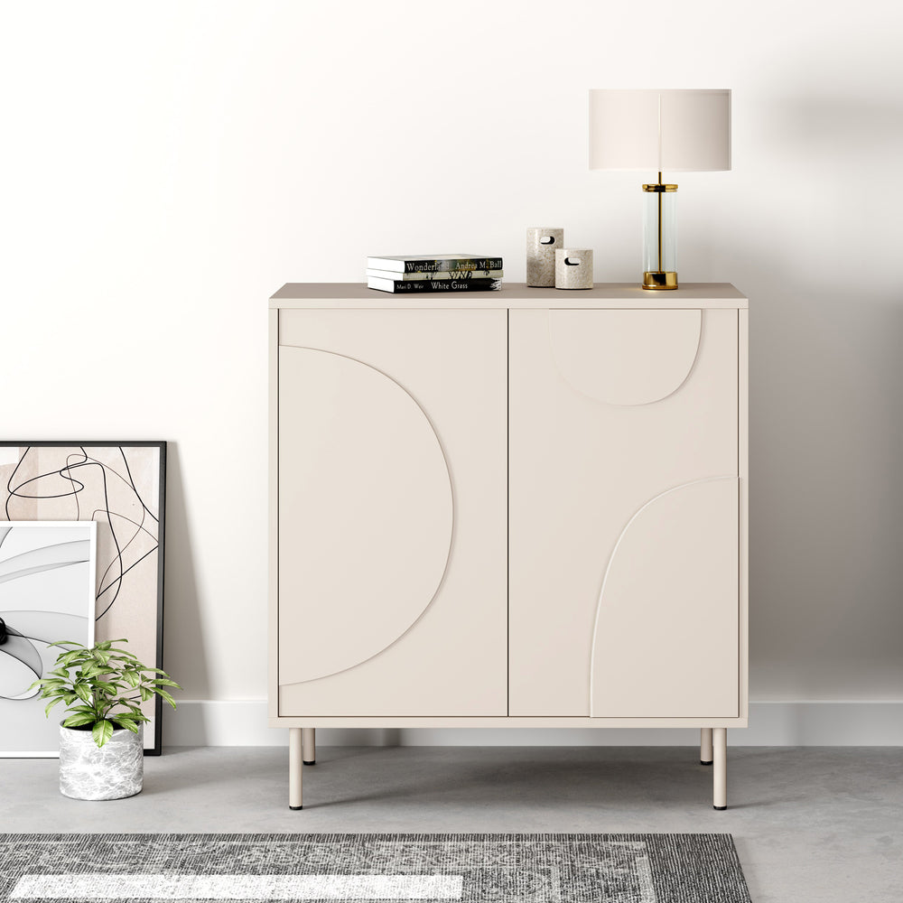 Comoda cu 2 usi Holea 75x70x34 cm [en.casa]
