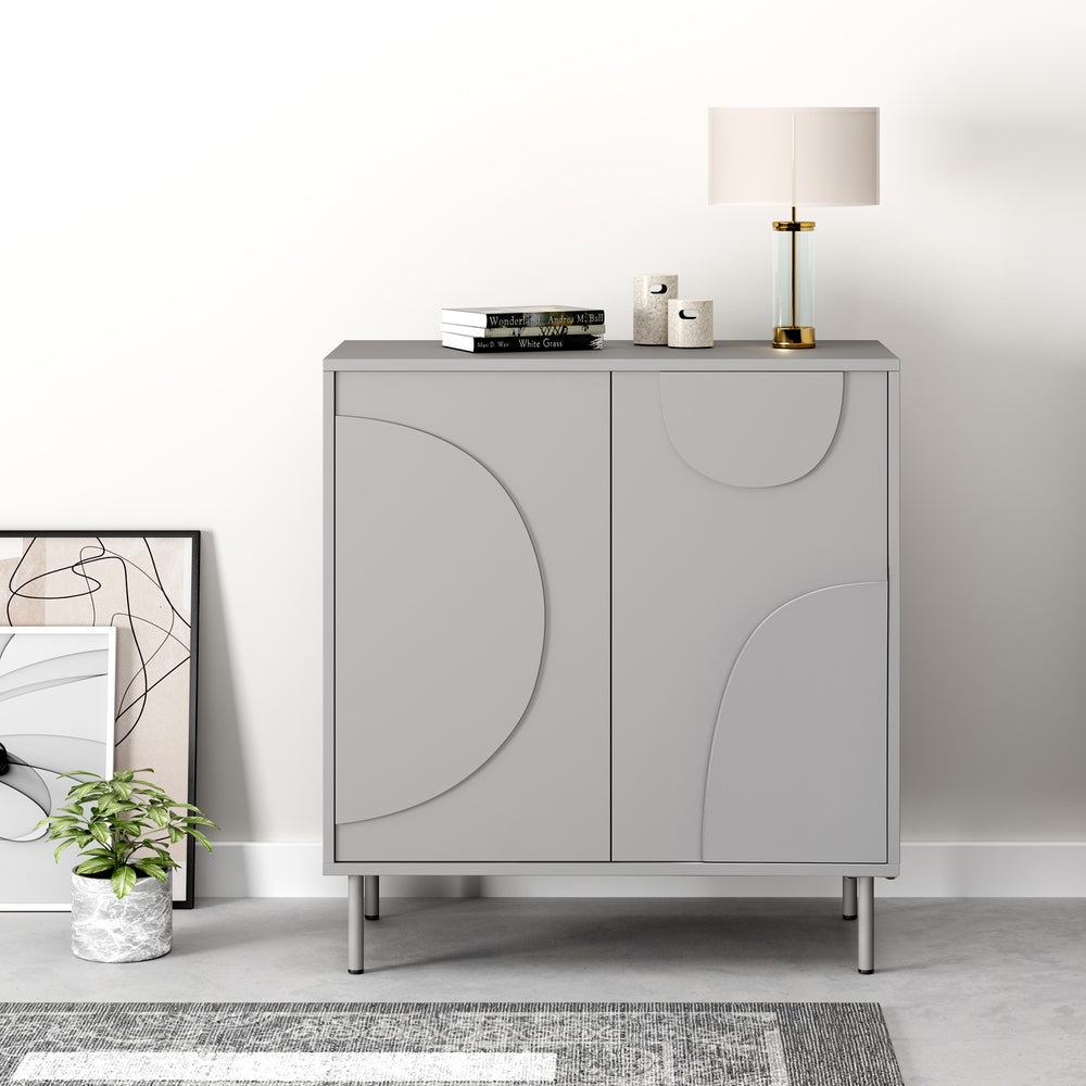 Comoda cu 2 usi Holea 75x70x34 cm [en.casa]