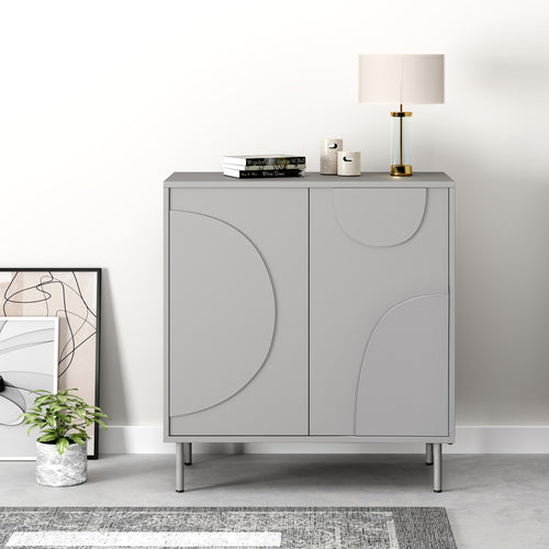 Comoda cu 2 usi Holea 75x70x34 cm [en.casa]