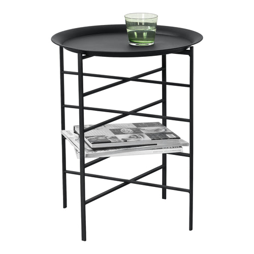 Beistelltisch Wiltz 40x40x53 cm Metall Schwarz en.casa - premiumXL