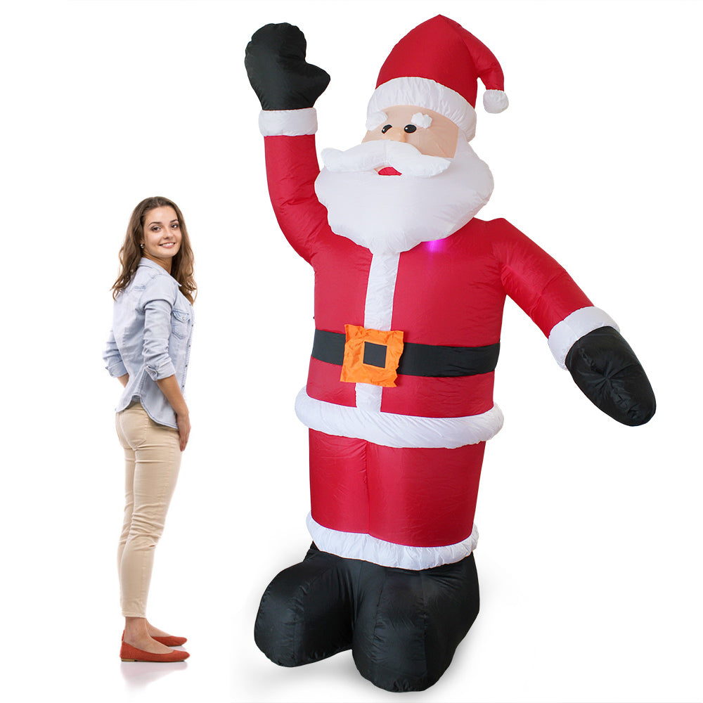 Figurine Craciun gonflabile Mos Craciun,Om de zapada cu 4 LED [en.casa]