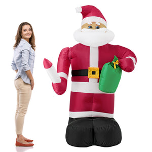 Figurine Craciun gonflabile Mos Craciun,Om de zapada cu 4 LED [en.casa]