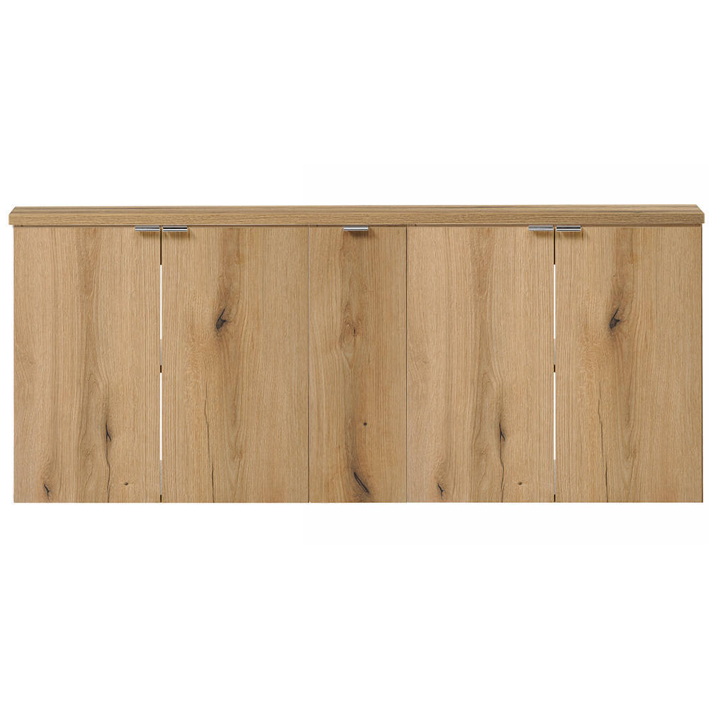 Set mobilier baie 1x Newport 140,4x59,5x40cm efect stejar [en.casa]
