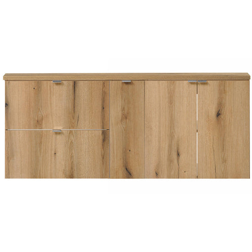 Set mobilier baie 1x Newport 140,4x59,5x40cm efect stejar [en.casa]