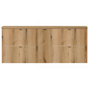 Set mobilier baie 1x Newport 140,4x59,5x40cm efect stejar [en.casa]