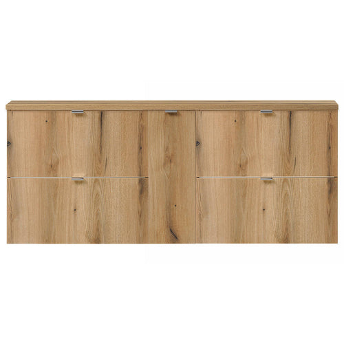 Set mobilier baie 1x Newport 140,4x59,5x40cm efect stejar [en.casa]