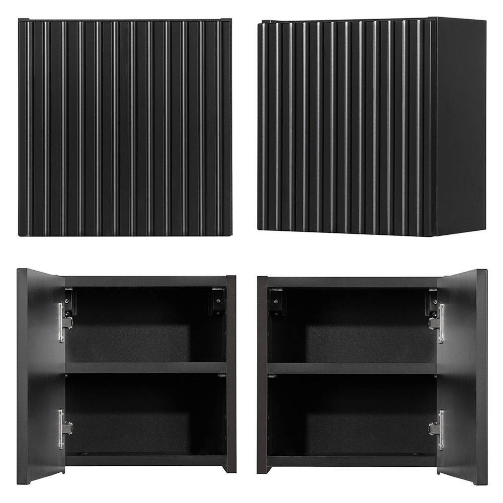 Dulap baie perete Newport negru en.casa