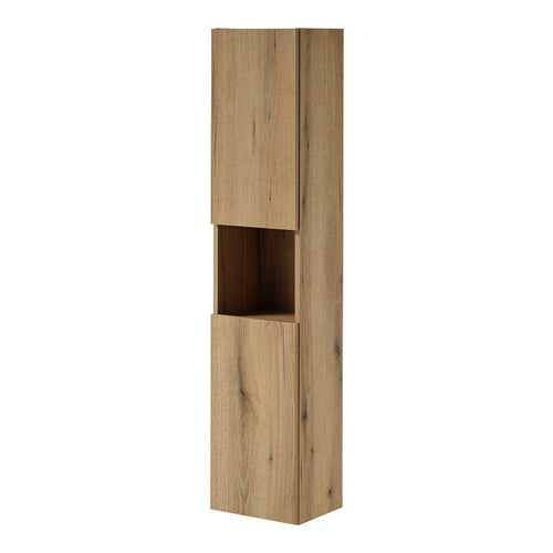 Dulap baie model Coast Evoke Oak Newport 30x140x25cm efect stejar cu 2 usi [en.casa]