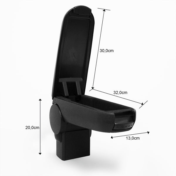 Cotieră centrală Škoda Octavia 1U an 97-04 Suport braț cu compartiment de depozitare, tapițat, textil negru [pro.tec]