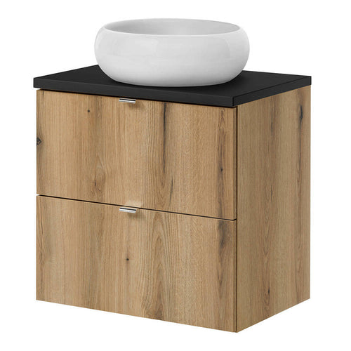 Set dulap baie cu lavoar rotund 56 Newport 60,4x71,5x40 cm [en.casa]