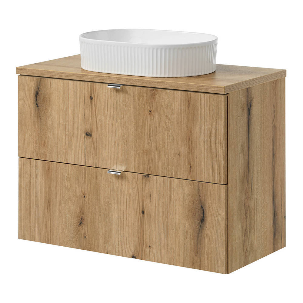 Set dulap baie cu lavoar 56 OAK Newport 80,4x70,5x40cm [en.casa]