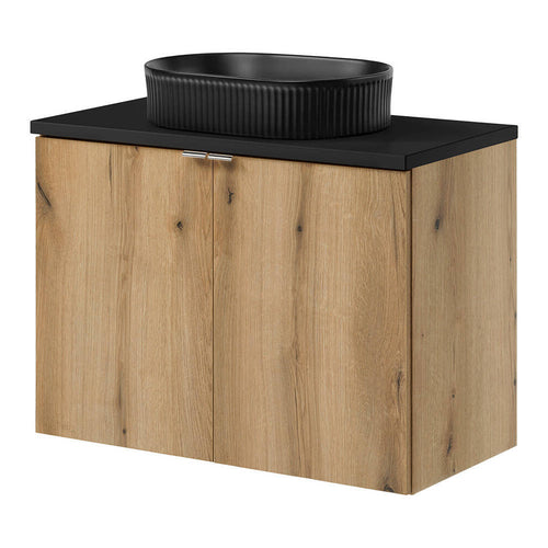 Set dulap baie cu lavoar 56-OAK xx Newport 80,4x70,5x40cm  [en.casa]