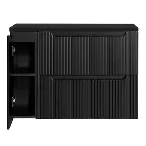 Set dulap baie XX Newport negru [en.casa]
