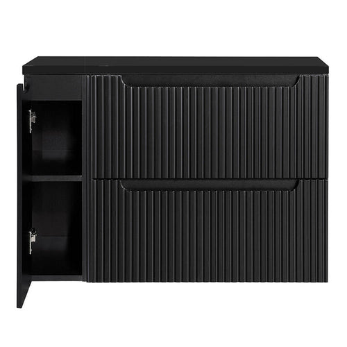 Set dulap baie XX Newport negru [en.casa]