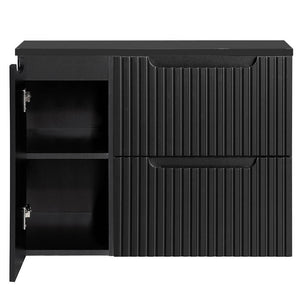 Set dulap baie XX Newport negru [en.casa]