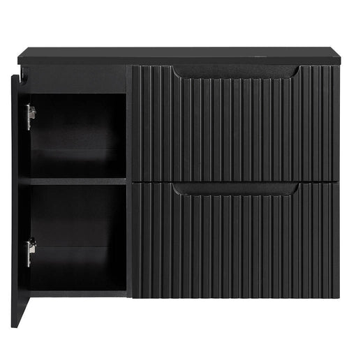 Set dulap baie XX Newport negru [en.casa]